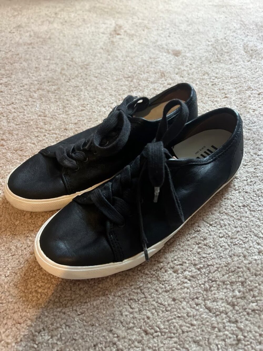 Frye Women’s Black Lace Up Leather Fashion Sneakers Size 8